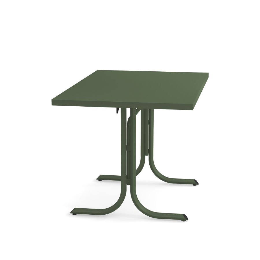 Tables EMU | Garden Square Border Collapsible Table 80X120 / Outside In Steel - Collection Table System