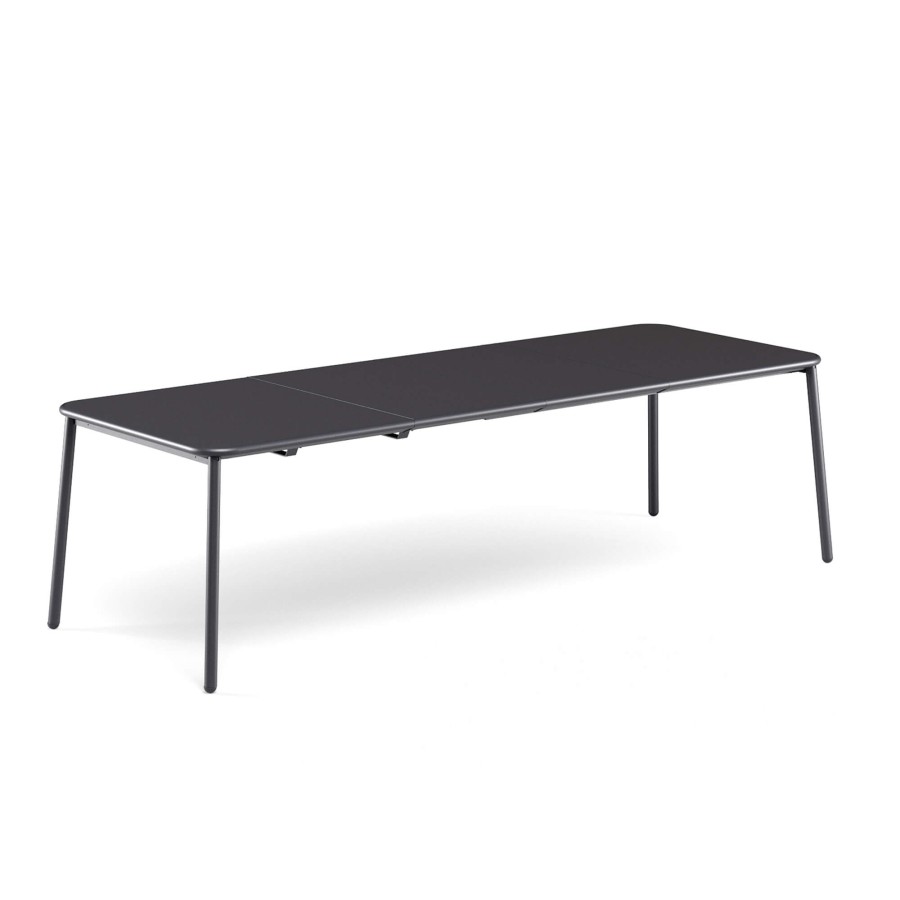 Tables EMU | Garden Extendable Table With Aluminum Top / Outside In Aluminium - Collection Yard