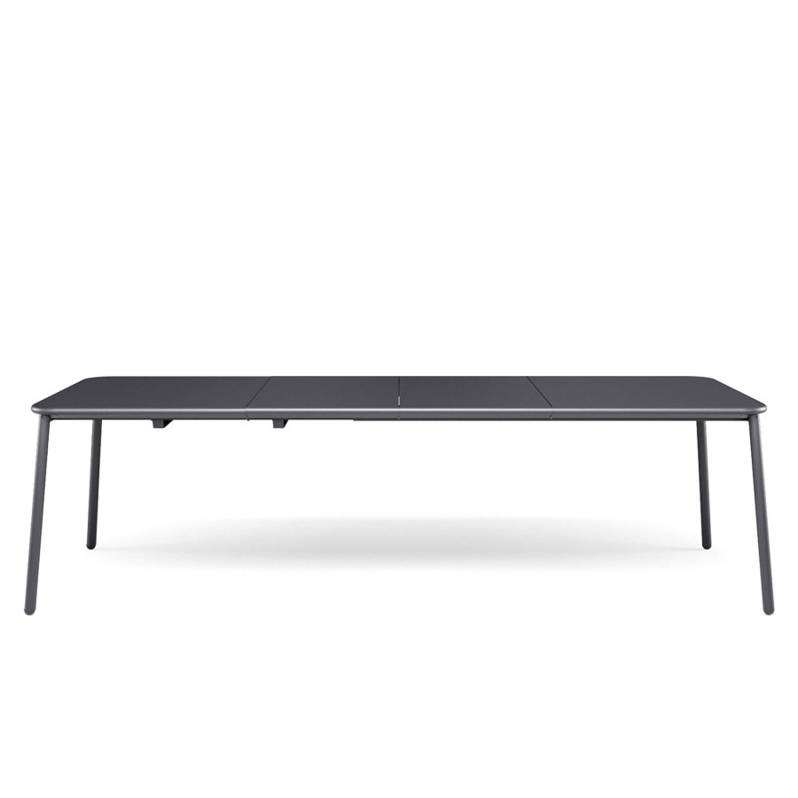 Tables EMU | Garden Extendable Table With Aluminum Top / Outside In Aluminium - Collection Yard