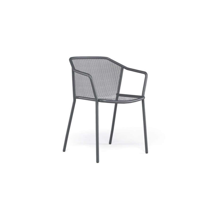 Chairs EMU | Garden Armchair / Outside In Steel - Collection Darwin