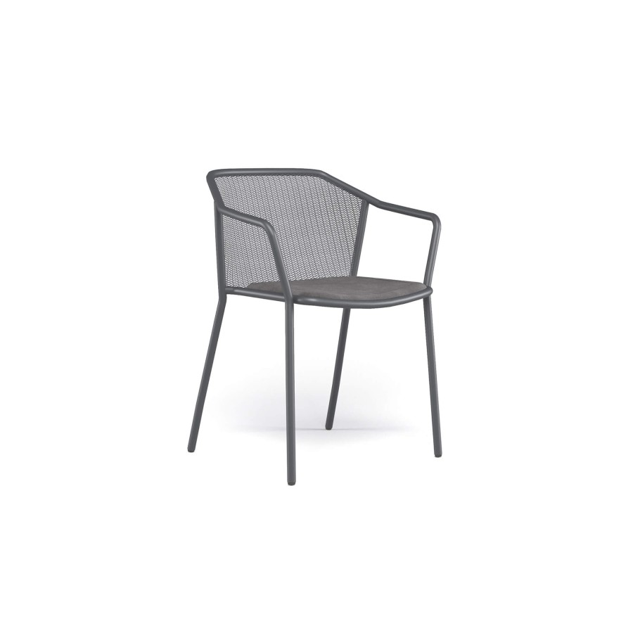 Chairs EMU | Garden Armchair / Outside In Steel - Collection Darwin