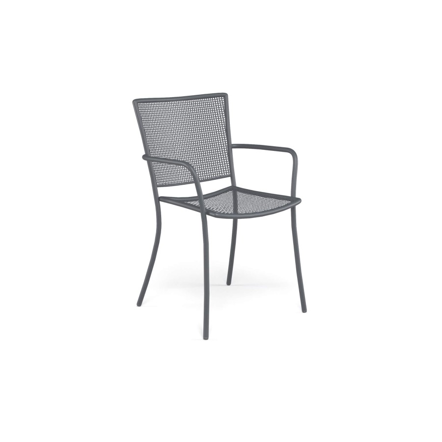 Chairs EMU | Garden Armchair / Outside In Steel - Collection Athena