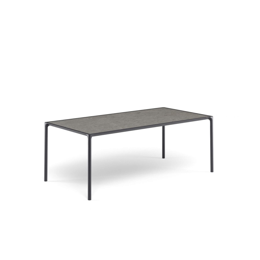 Tables EMU | Garden Gres Top Rectangular Table / Outside In Aluminium - Collection Terramare