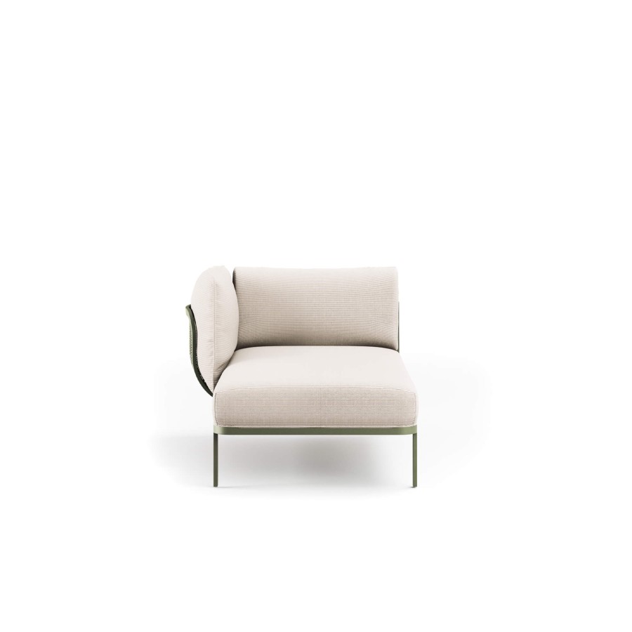 Armchairs And Sofas EMU | Garden Chaise Longue With Left Armrest / Outside In Steel - Collection Cabla