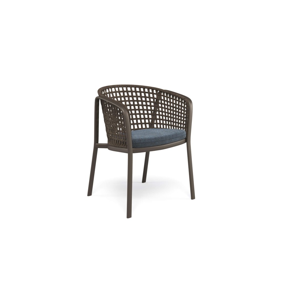 Chairs EMU | Garden Armchair / Outside In Aluminium, Polyester, Synthetic Rope - Collection Carousel