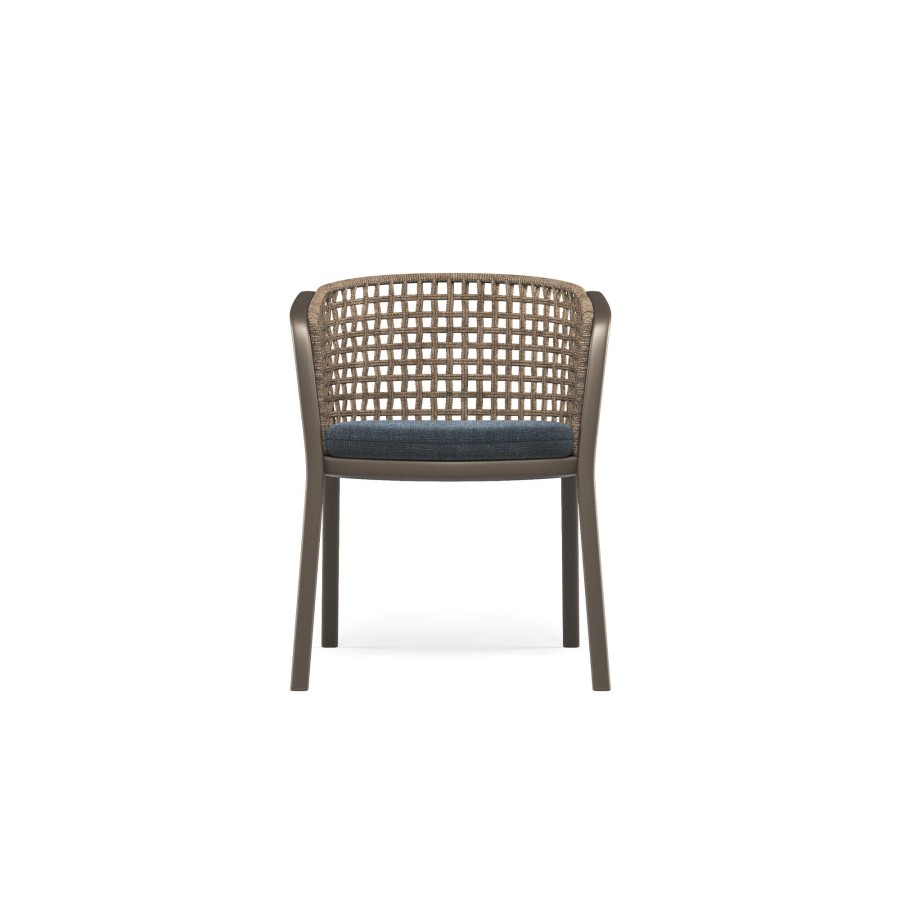 Chairs EMU | Garden Armchair / Outside In Aluminium, Polyester, Synthetic Rope - Collection Carousel