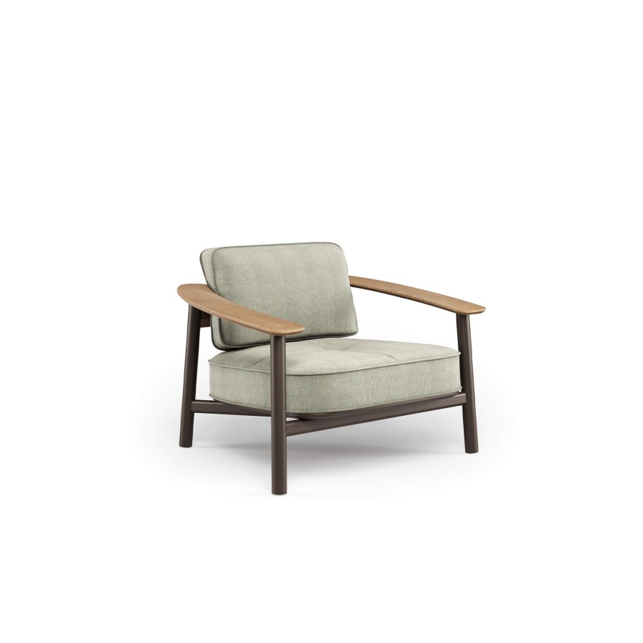 Armchairs And Sofas EMU | Garden 1-Seater Sofa Alu-Teak / Outside In - Collection Twins