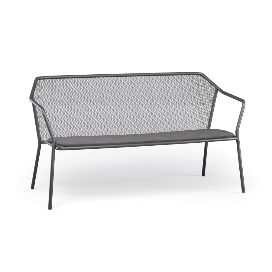 Armchairs And Sofas EMU | Garden Two Seats Sofa / Outside In Steel - Collection Darwin