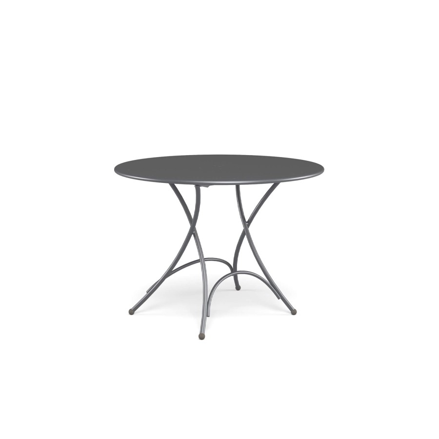 Tables EMU | Garden Folding Round Table D105 / Outside In Steel - Collection Pigalle