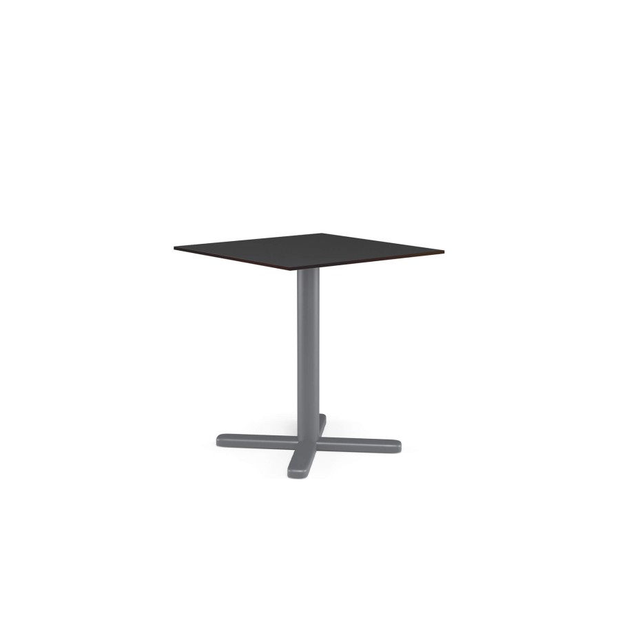 Tables EMU | Garden Hpl Indoor Top 69X69 / Outside In Steel, Hpl - Collection Piani Hpl Indoor