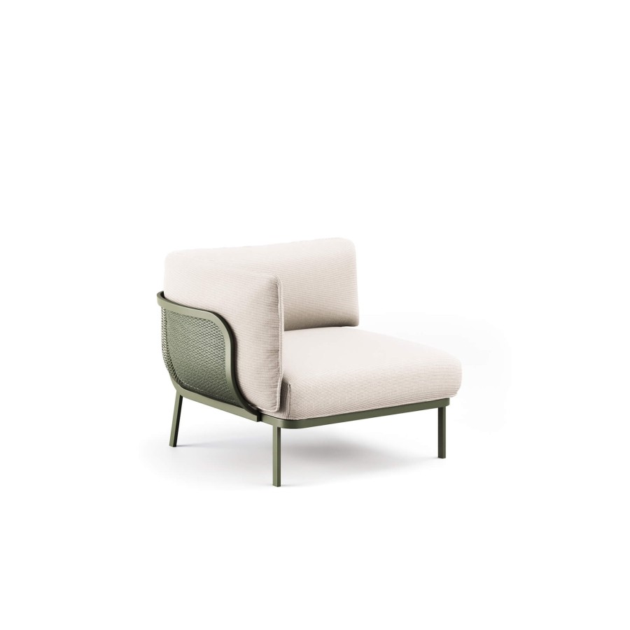 Armchairs And Sofas EMU | Garden Lounge Chair With Left Armrest / Outside In Steel - Collection Cabla