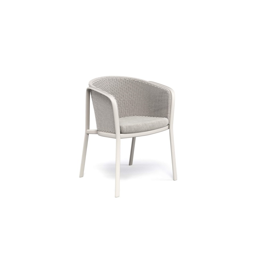 Chairs EMU | Garden Armchair / Outside In Aluminium, Polyester, Synthetic Rope - Collection Carousel