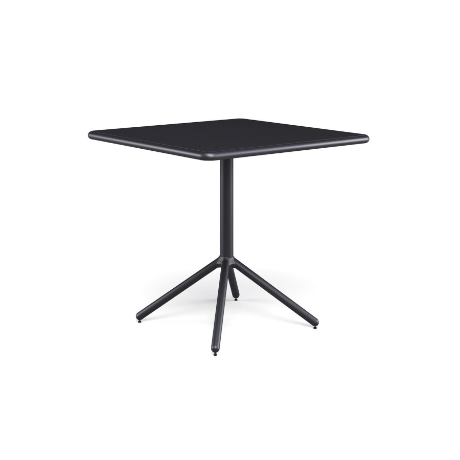 Tables EMU | Garden Round Border Collapsible Table 80X80 / Outside In Aluminium - Collection Grace