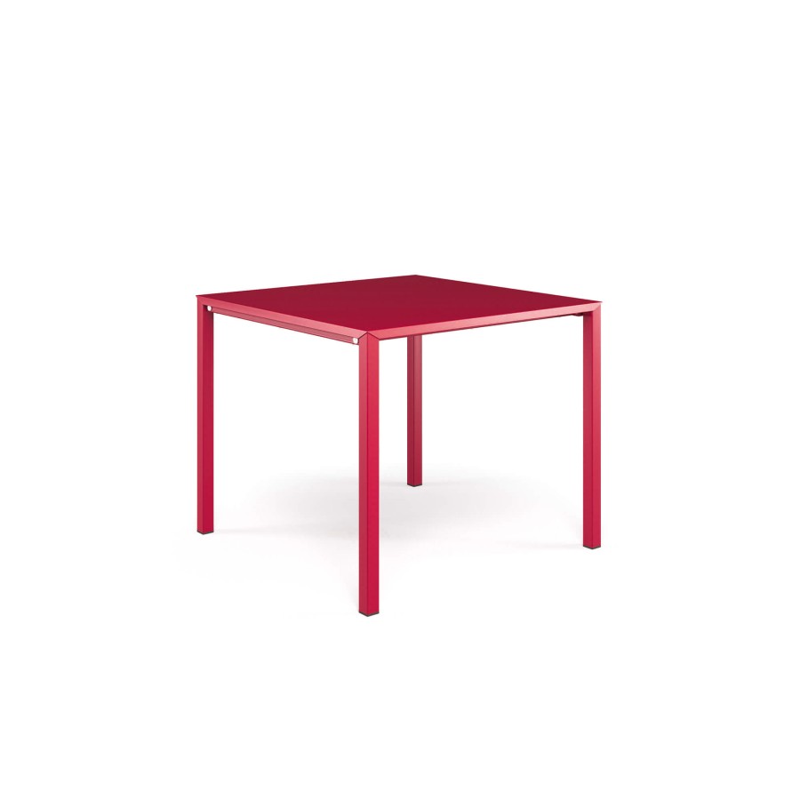 Tables EMU | Garden Stackable Table 90X90 / Outside In Aluminium - Collection Urban