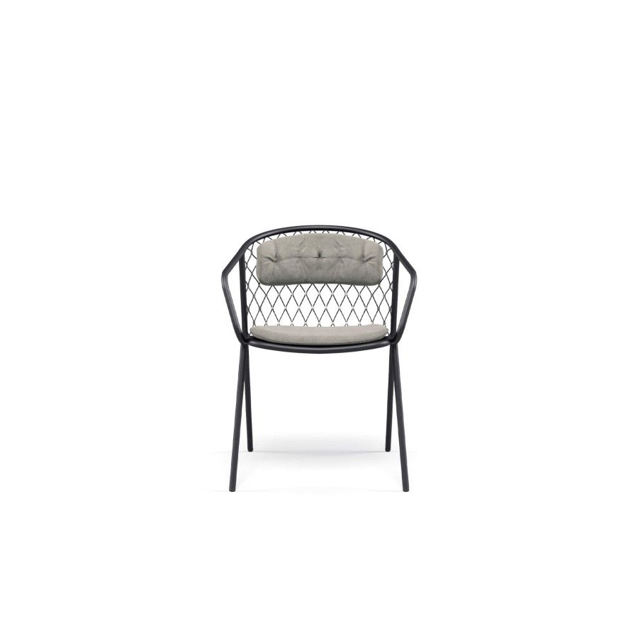 Chairs EMU | Garden Armchair / Outside In Aluminium, Synthetic Rope, Stainless Steel - Collection Nef