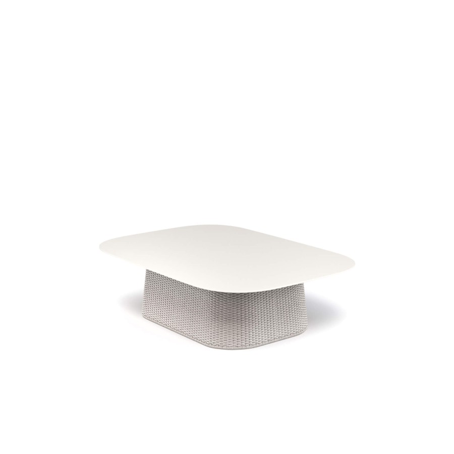 Tables EMU | Garden Rectangular Low Table / Outside In Aluminium, Synthetic Rope - Collection Carousel