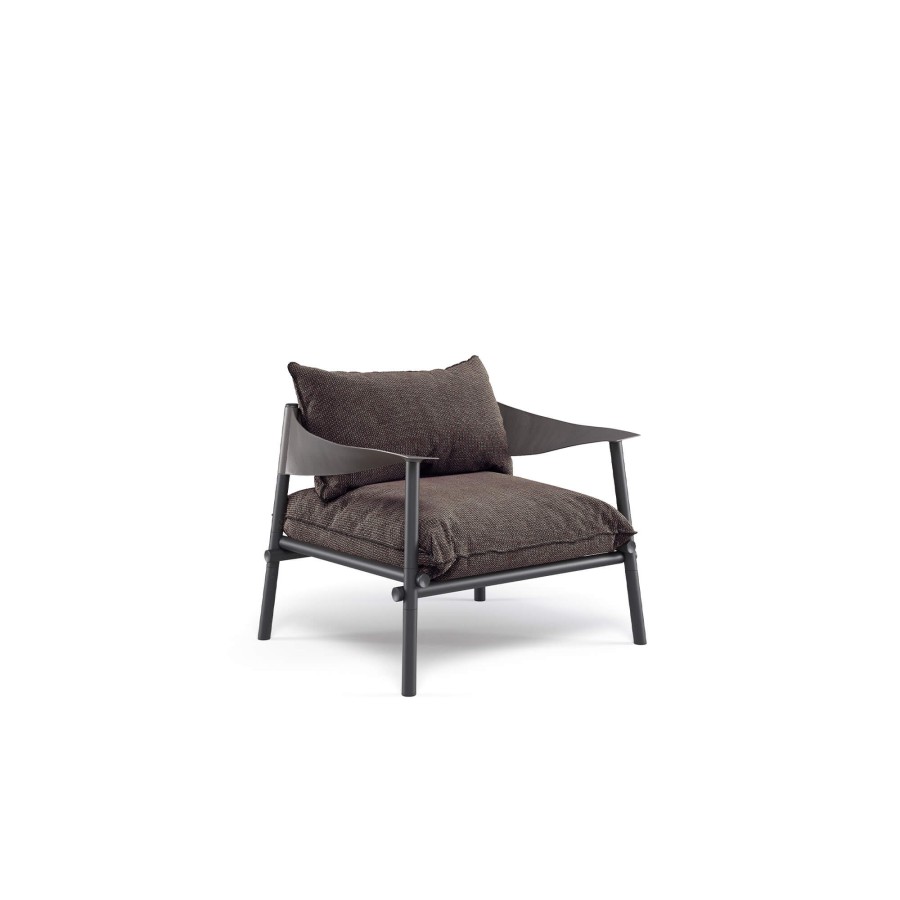 Armchairs And Sofas EMU | Garden Lounge Chair / Outside In Aluminium, Eco-Leather - Collection Terramare