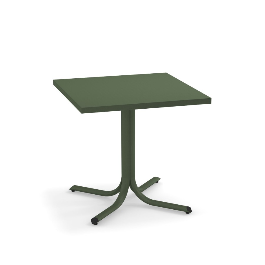 Tables EMU | Garden Square Border Collapsible Table 80X80 / Outside In Steel - Collection Table System