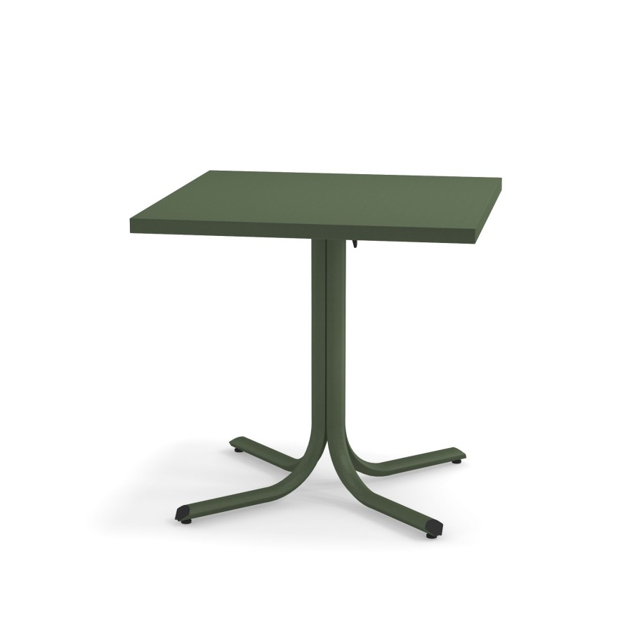 Tables EMU | Garden Square Border Collapsible Table 80X80 / Outside In Steel - Collection Table System