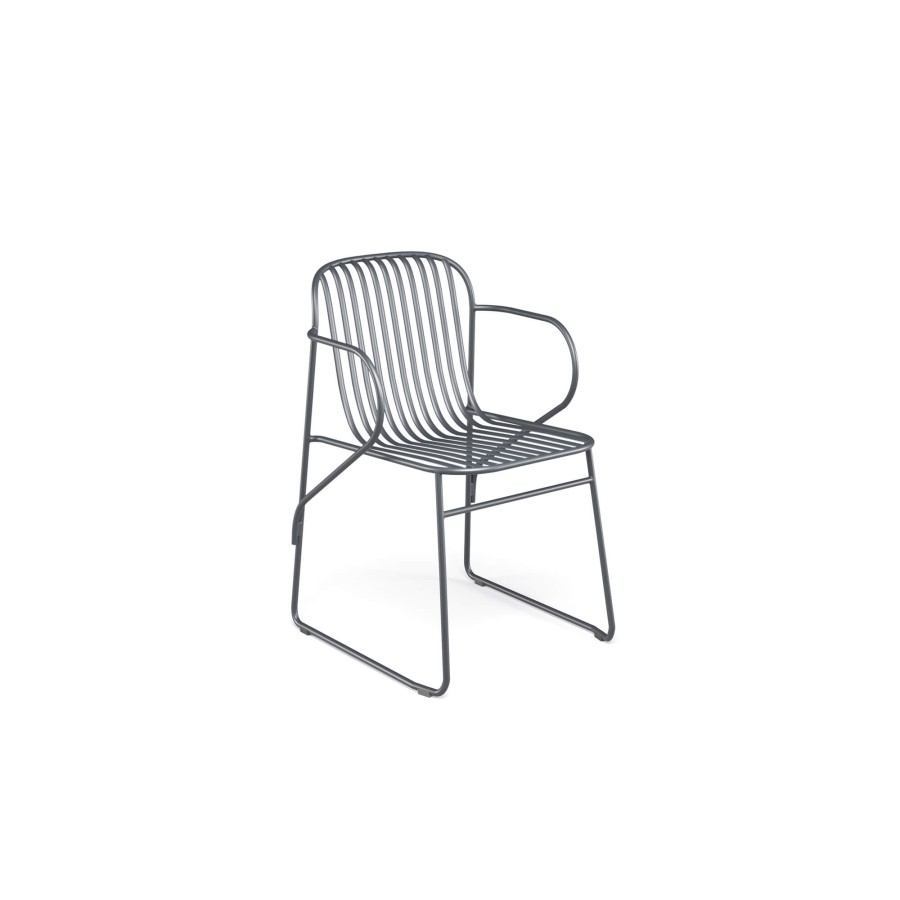 Chairs EMU | Garden Armchair / Outside In Steel - Collection Riviera