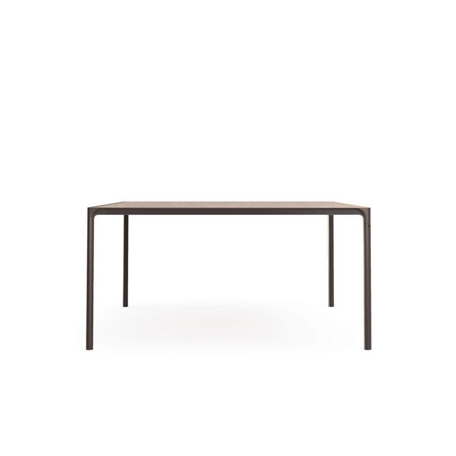 Tables EMU | Garden 8 Seats Porcelain Stoneware Top Square Table / Outside In Aluminium - Collection Terramare