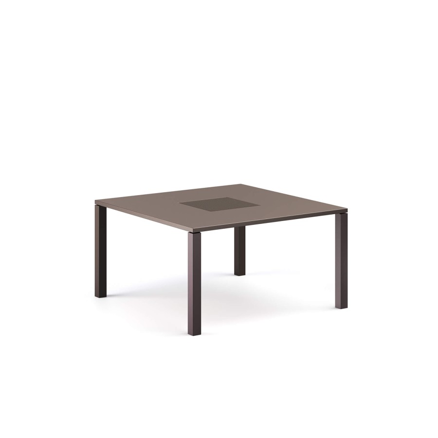 Tables EMU | Garden 8 Seats Square Table / Outside In Steel - Collection Quadro