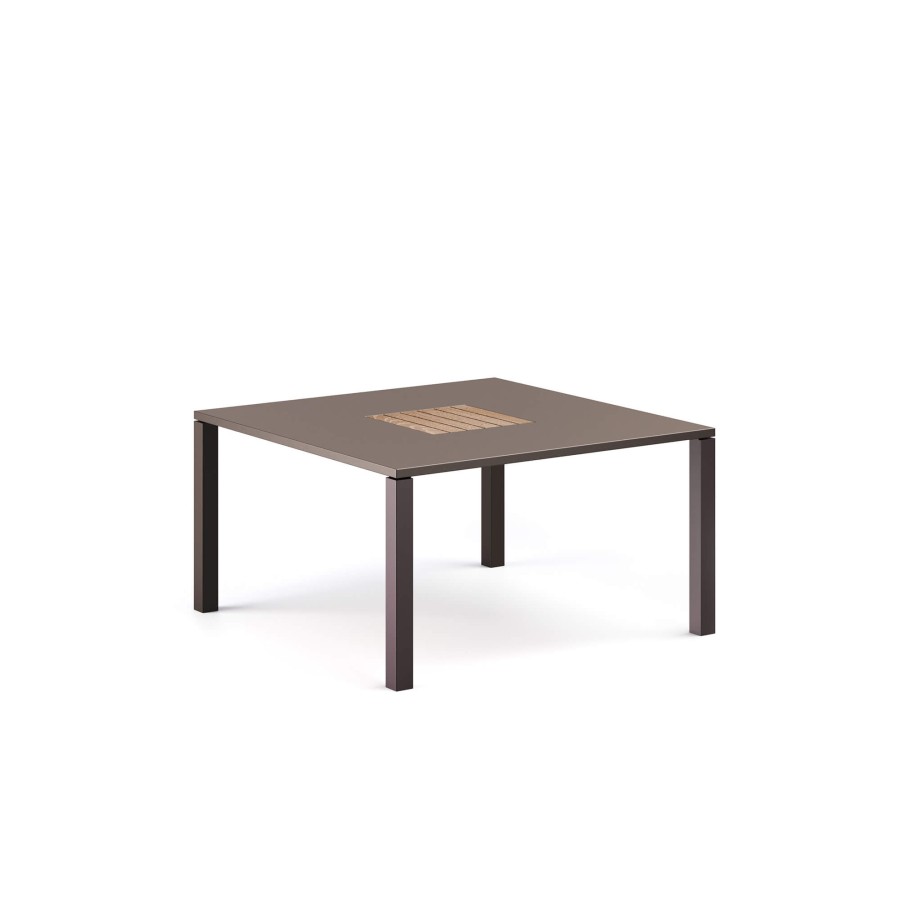 Tables EMU | Garden 8 Seats Square Table / Outside In Steel - Collection Quadro