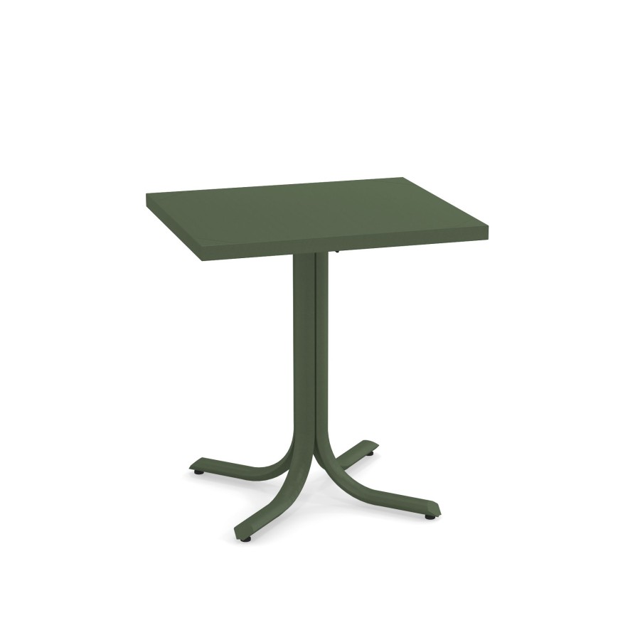 Tables EMU | Garden Square Border Collapsible Table 70X60 / Outside In Steel - Collection Table System