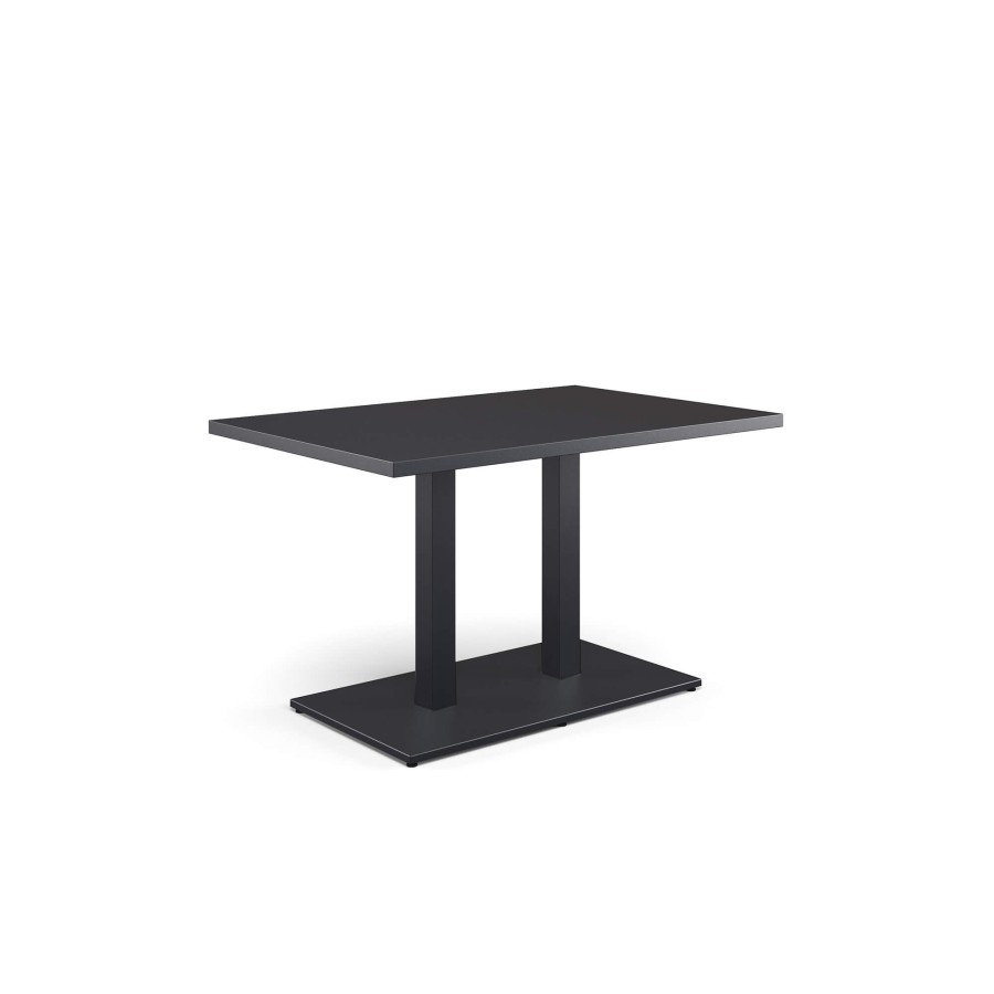 Tables EMU | Garden Rectangular Table 120X80 / Outside In Steel - Collection Round