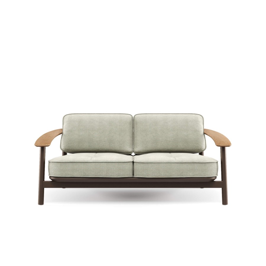 Armchairs And Sofas EMU | Garden 2-Seater Sofa Alu-Teak / Outside In - Collection Twins