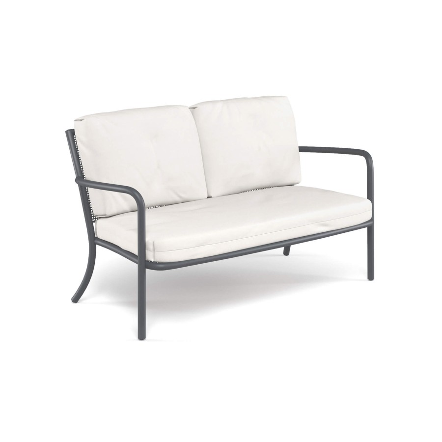 Armchairs And Sofas EMU | Garden Two Seats Sofa / Outside In Steel - Collection Athena