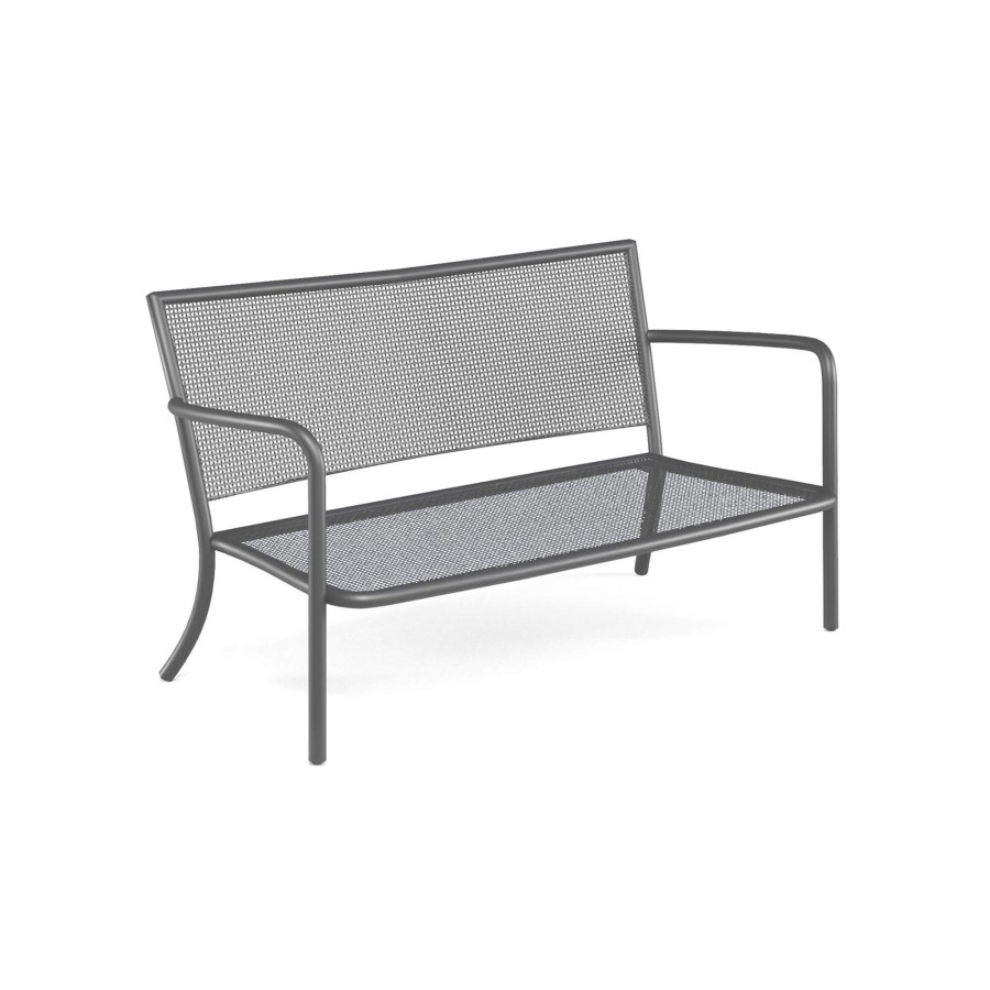 Armchairs And Sofas EMU | Garden Two Seats Sofa / Outside In Steel - Collection Athena