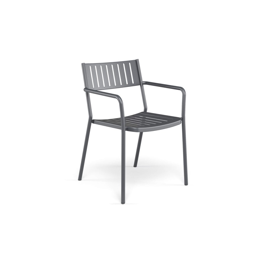 Chairs EMU | Garden Armchair / Outside In Steel - Collection Bridge