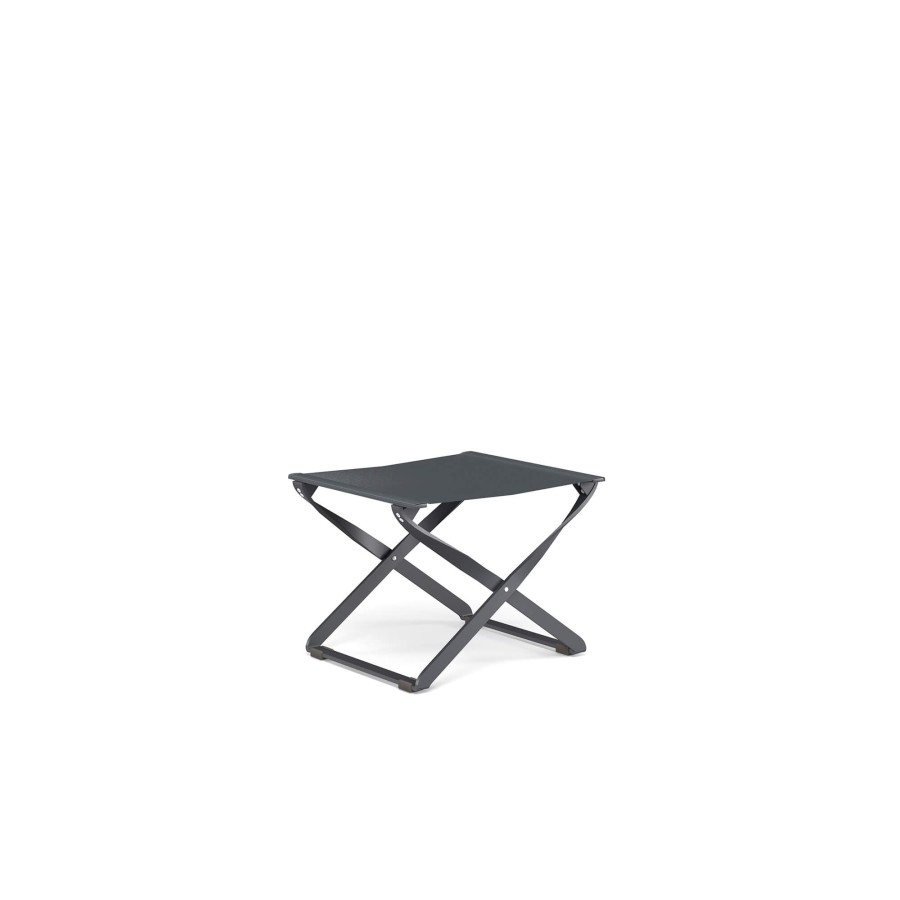 Complements EMU | Garden Folding Pouffe Foot Stool / Outside In Aluminium, Emu-Tex - Collection Ciak