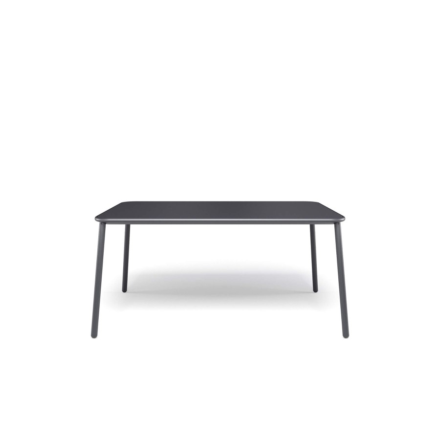 Tables EMU | Garden Rectangular Table With 160X97.5 Aluminum Top / Outside In Aluminium - Collection Yard