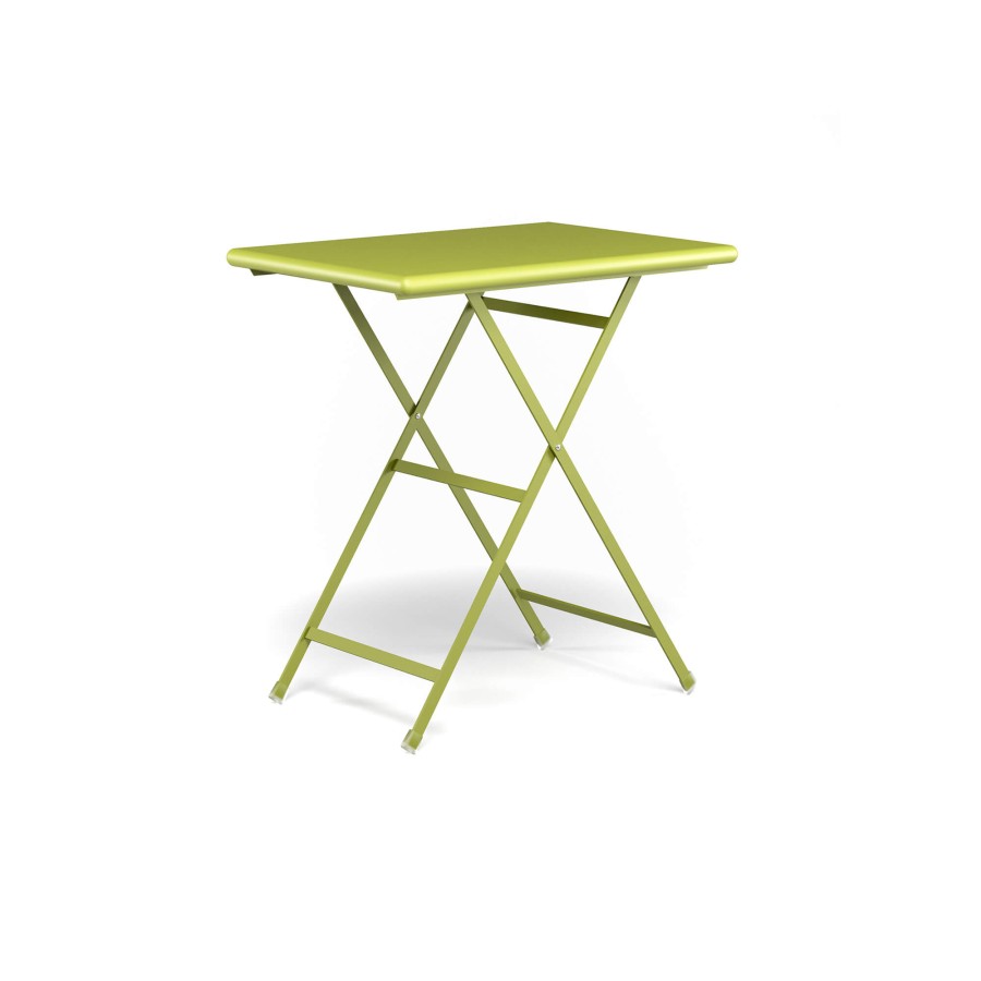 Tables EMU | Garden Folding Rectangular Table 70X50 / Outside In Steel - Collection Arc En Ciel