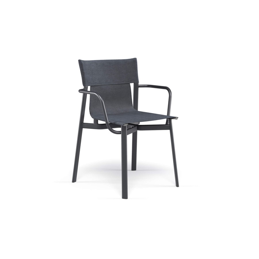 Chairs EMU | Garden Armchair / Outside In Aluminium, Emu-Tex - Collection Breeze