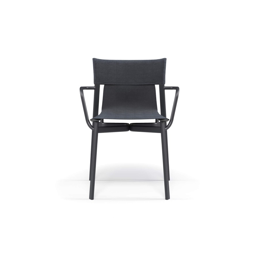 Chairs EMU | Garden Armchair / Outside In Aluminium, Emu-Tex - Collection Breeze