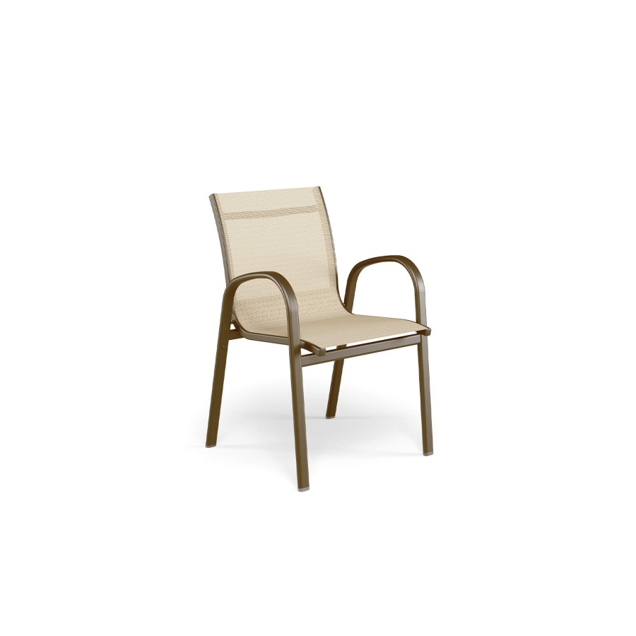 Chairs EMU | Garden Armchair / Outside In Aluminium, Emu-Tex - Collection Holly