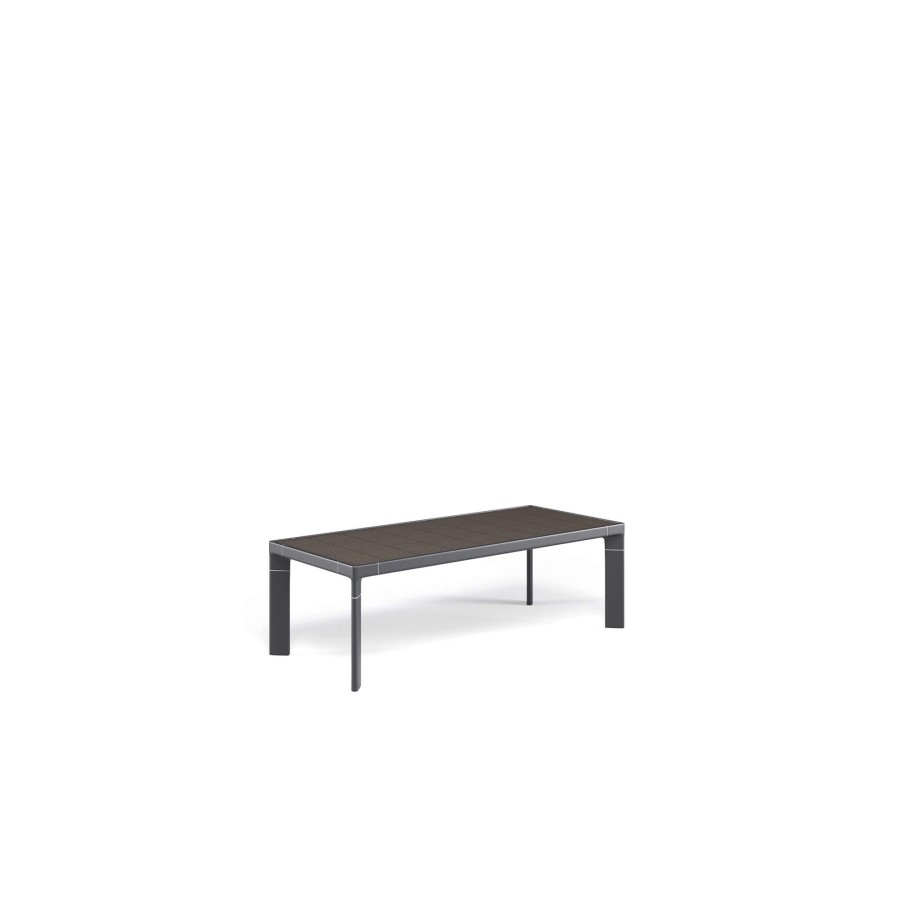 Tables EMU | Garden Low Table 132X57 Bamboo / Outside In Aluminium, Bamboo - Collection Tami