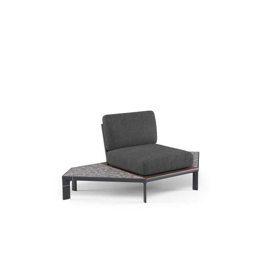 Armchairs And Sofas EMU | Garden Angular Frame / Outside In Aluminium, Wpc - Collection Tami