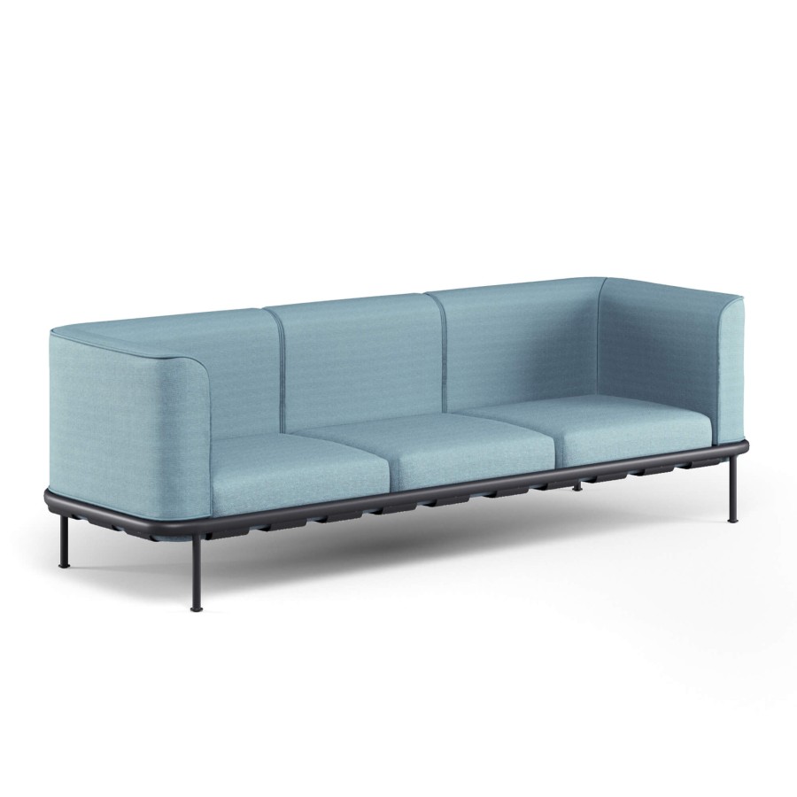 Armchairs And Sofas EMU | Garden Three Seats Sofa Frame / Outside In Aluminium - Collection Dock