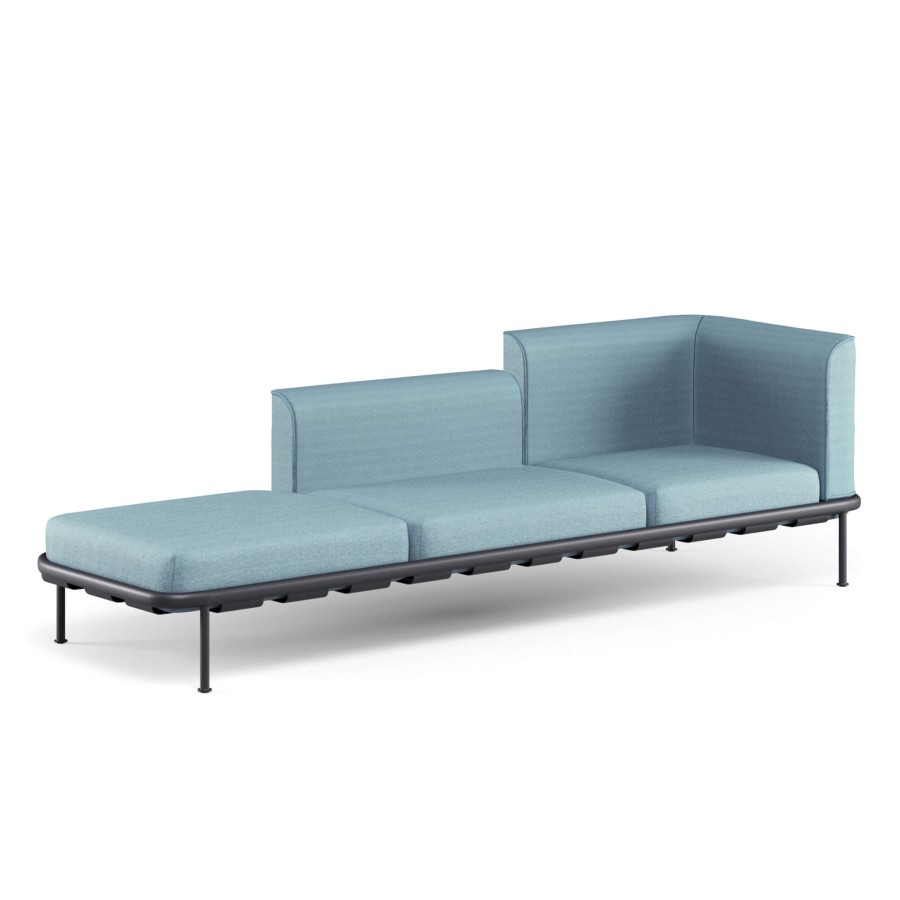 Armchairs And Sofas EMU | Garden Three Seats Sofa Frame / Outside In Aluminium - Collection Dock