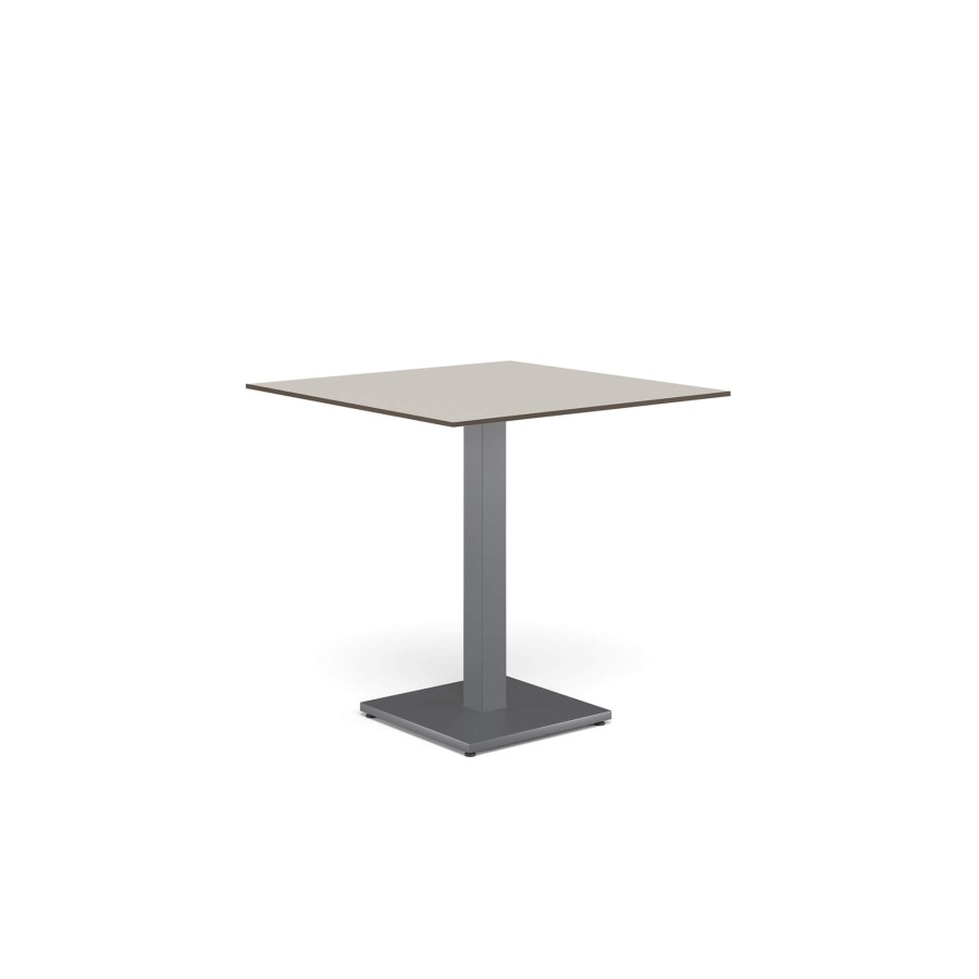 Tables EMU | Garden Hpl Indoor Top 79X79 / Outside In Steel, Hpl - Collection Piani Hpl Indoor