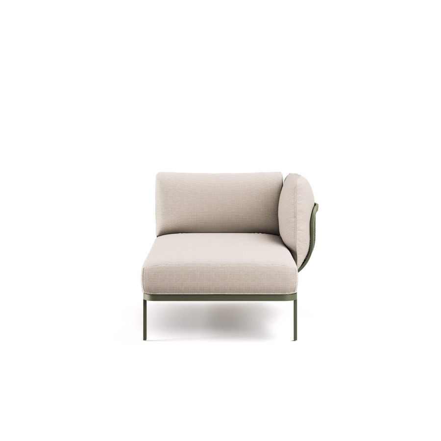 Armchairs And Sofas EMU | Garden Chaise Longue With Right Armrest / Outside In Steel - Collection Cabla