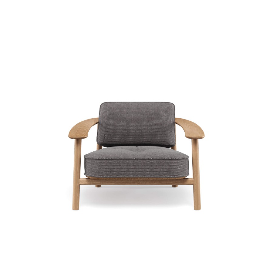 Armchairs And Sofas EMU | 1-Seater Sofa Teak / Outdoor In Teak - Collezione Twins