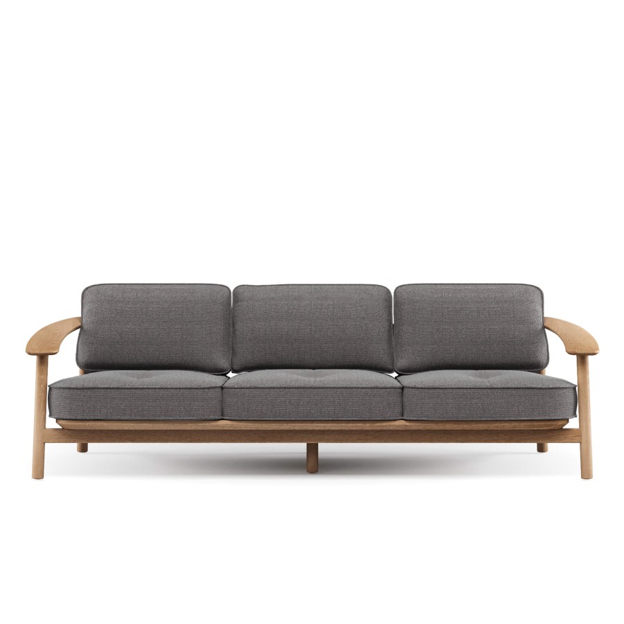 Armchairs And Sofas EMU | 3-Seater Sofa Teak / Esterno In Teak - Collezione Twins