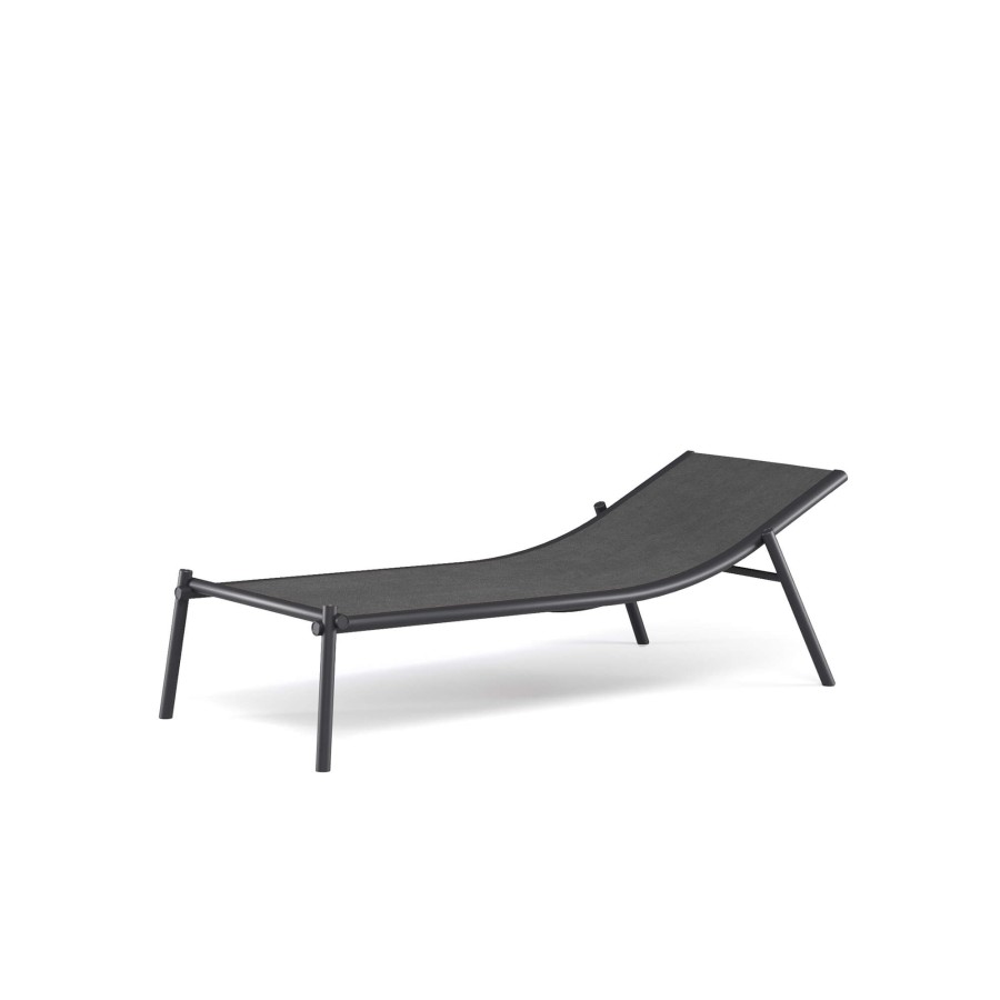 Sunloungers And Reclainers EMU | Garden Stackable Sunbed / Outside In Aluminium, Emu-Tex - Collection Terramare