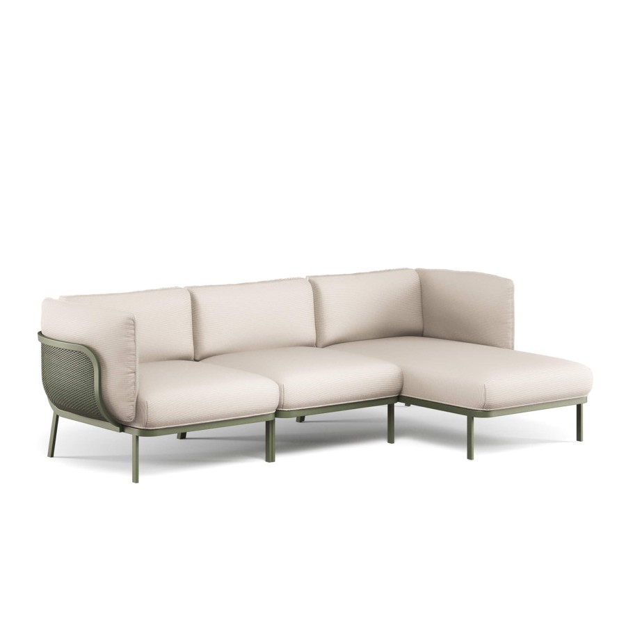 Armchairs And Sofas EMU | Garden 3-Seater Sofa With Daybed / Outside In Steel - Collection Cabla