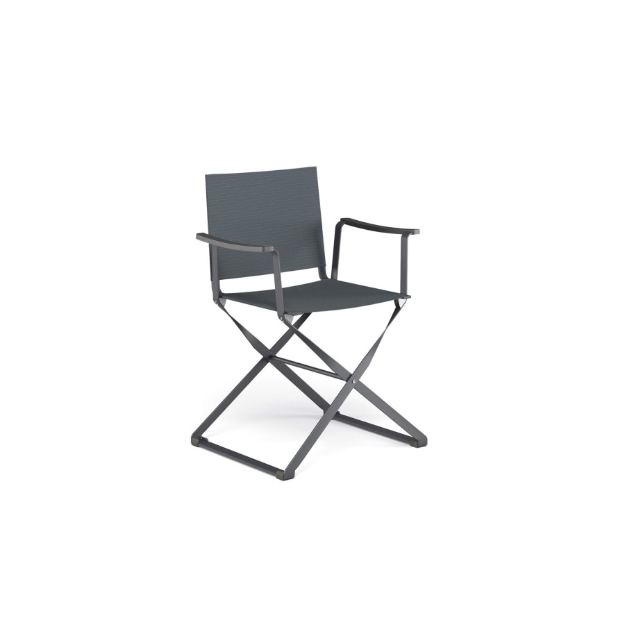 Chairs EMU | Garden Director'S Armchair / Outside In Aluminium, Emu-Tex - Collection Ciak